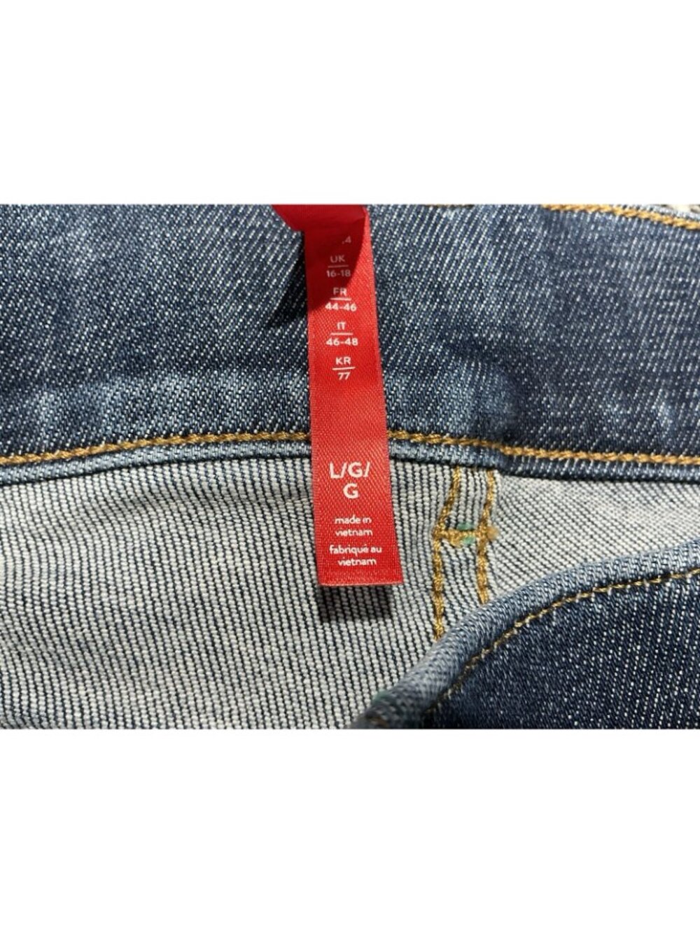 Spanx Shape Easy Flare Blue Jean Large Patch Pockets Stretch - Picture 7 of 10